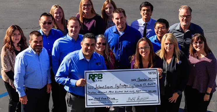 RP&B CPAs Donate $13K to Big Brothers Big Sisters of the Inland Empire